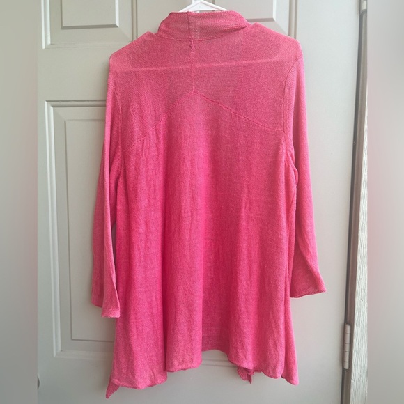 EILEEN FISHER 100% Hemp Coral Pink Cardigan – Size XL - Picture 8 of 9